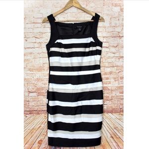 White House Black Market | Striped Dress Square Neck
